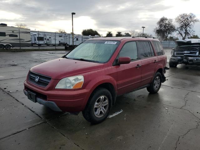 HONDA PILOT EXL 2005 red 4dr spor gas 2HKYF18575H573382 photo #1