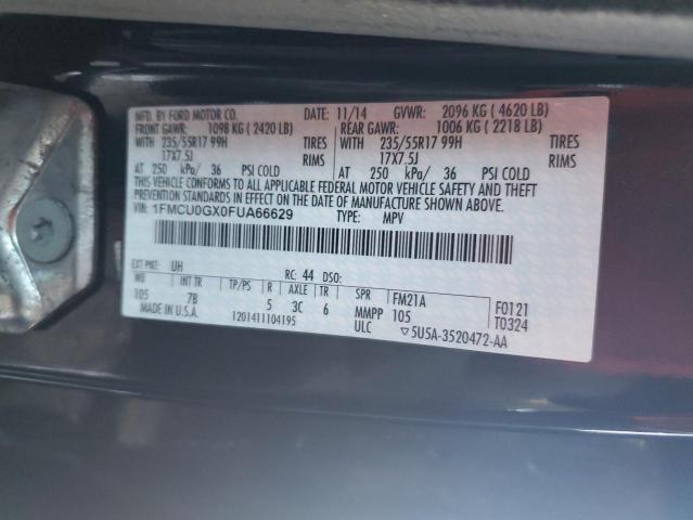 VIN 1FMCU0GX0FUA66629 2015 FORD ESCAPE no.13