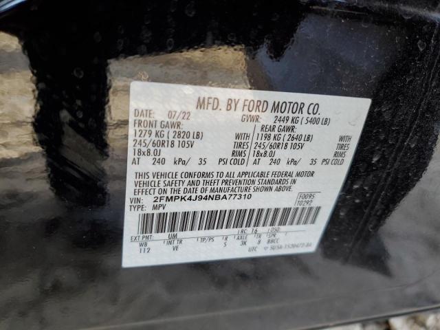 2022 FORD EDGE SEL - 2FMPK4J94NBA77310