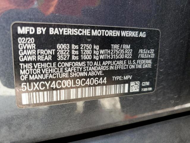 VIN 5UXCY4C00L9C40644 2020 BMW X6 no.13