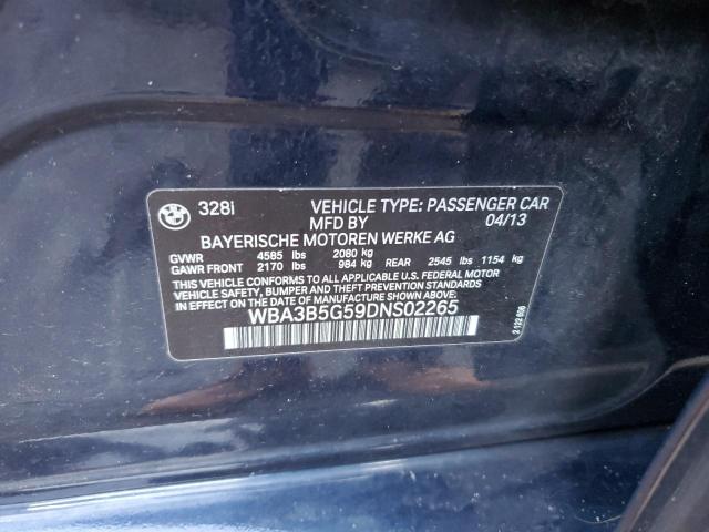 VIN WBA3B5G59DNS02265 2013 BMW 3 SERIES no.12