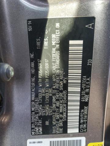 VIN 5TDKK3DCXFS546495 2015 TOYOTA ALL MODELS no.14