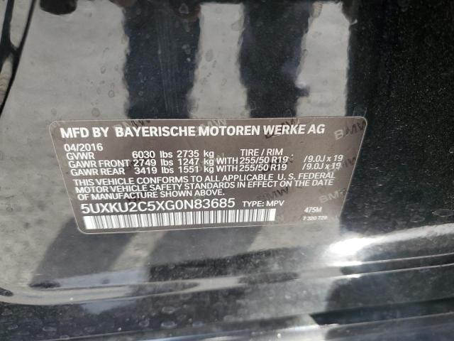 2016 BMW X6 XDRIVE3 - 5UXKU2C5XG0N83685
