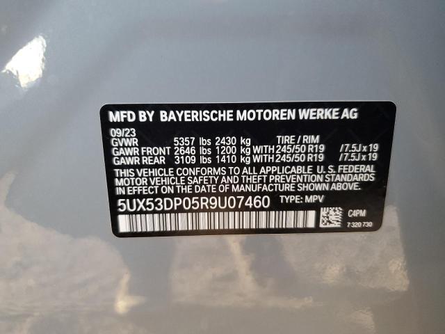 VIN 5UX53DP05R9U07460 2024 BMW X3 no.13