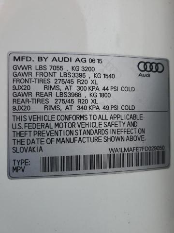 2015 AUDI Q7 TDI PRE WA1LMAFE7FD029050