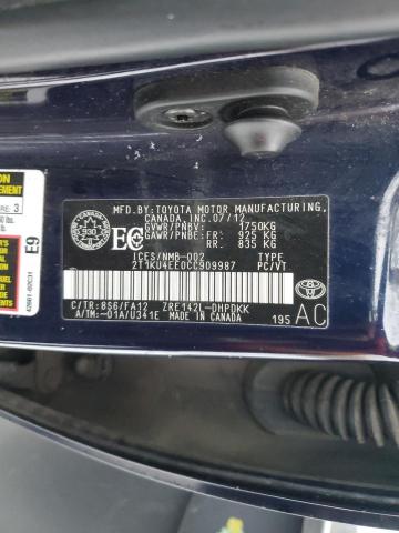 2012 TOYOTA COROLLA MA - 2T1KU4EE0CC909987