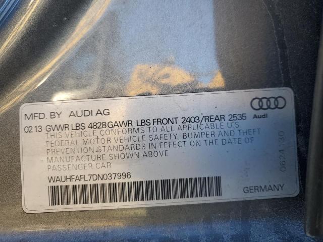 VIN WAUHFAFL7DN037996 2013 AUDI A4 no.13