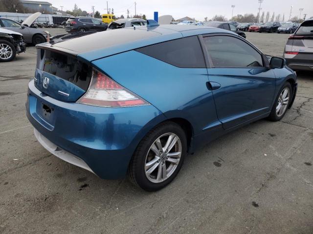 HONDA CR-Z EX 2011 blue  hybrid engine JHMZF1D67BS004126 photo #4