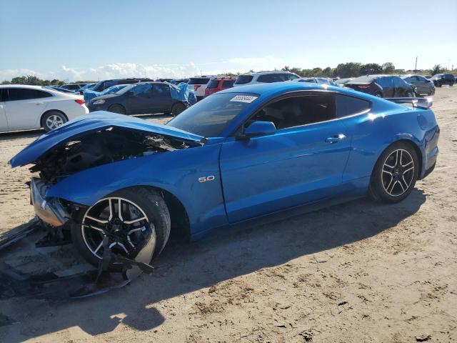 FORD MUSTANG GT 2021 blue  gas 1FA6P8CF7M5125323 photo #1