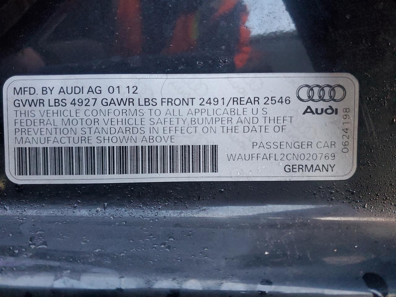 Lot #3040717769 2012 AUDI A4 PREMIUM