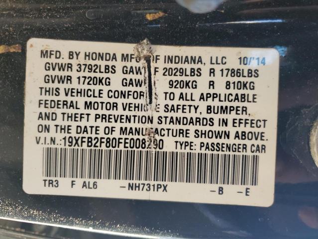 2015 HONDA CIVIC EX - 19XFB2F80FE008290