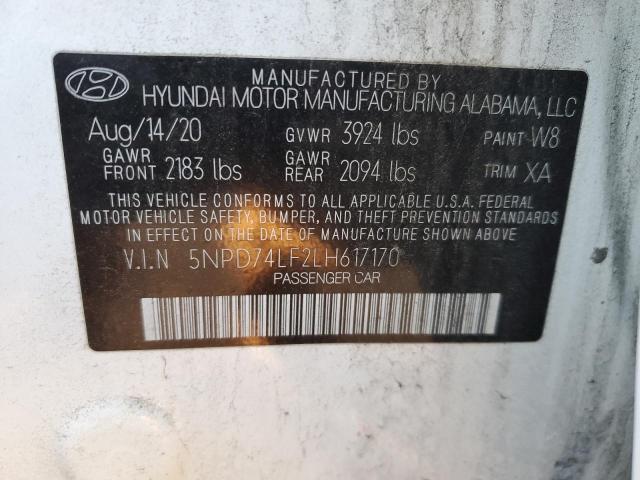 2020 HYUNDAI ELANTRA - 5NPD74LF2LH617170