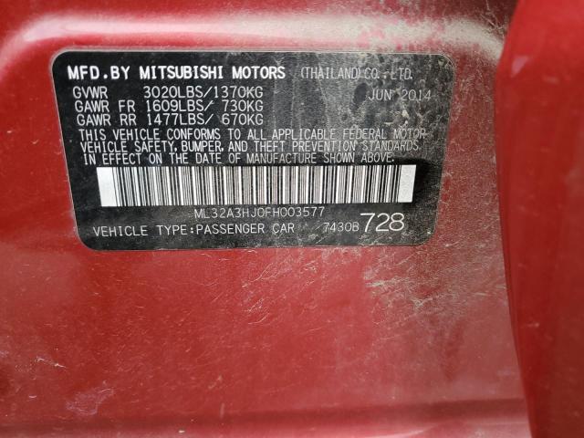 2015 MITSUBISHI MIRAGE DE - ML32A3HJ0FH003577