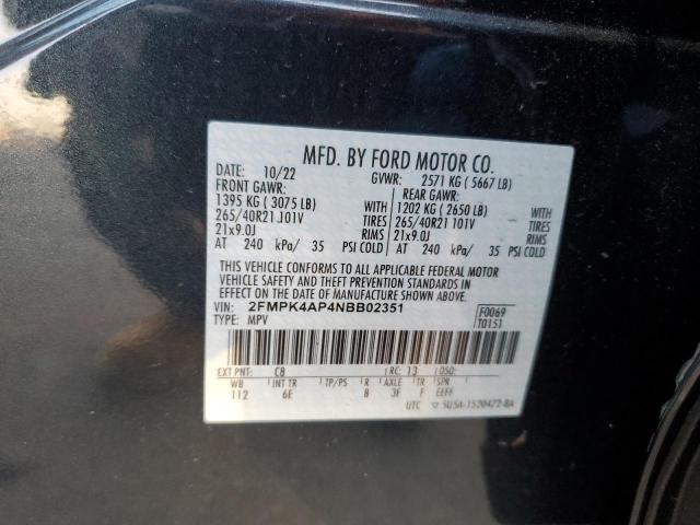 2022 FORD EDGE ST - 2FMPK4AP4NBB02351