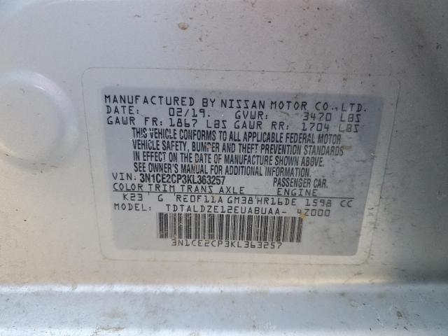 2019 NISSAN VERSA NOTE - 3N1CE2CP3KL363257