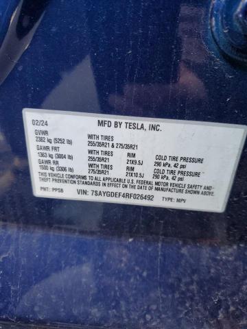 2024 TESLA MODEL Y - 7SAYGDEF4RF026492