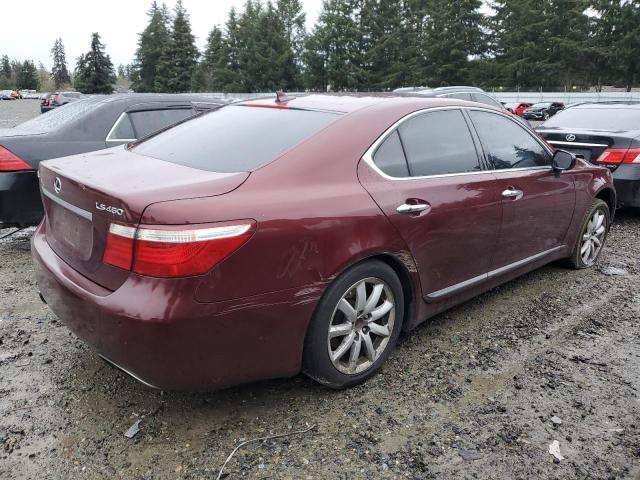 LEXUS LS 460 2008 red  gas JTHBL46F585063076 photo #4