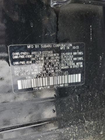 2022 SUBARU FORESTER S JF2SKAGC7NH407140