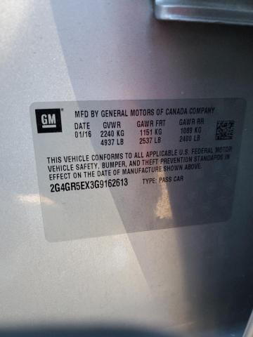 2016 BUICK REGAL PREM 2G4GR5EX3G9162613