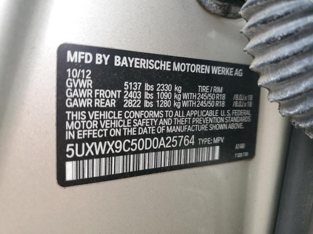 VIN 5UXWX9C50D0A25764 2013 BMW X3 no.13