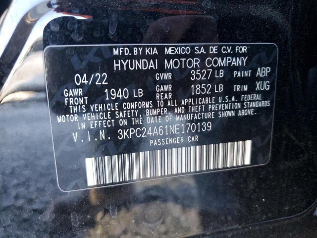 2022 HYUNDAI ACCENT SE - 3KPC24A61NE170139