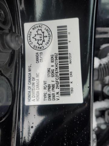 2019 HONDA CIVIC 2HGFC2F87KH019462
