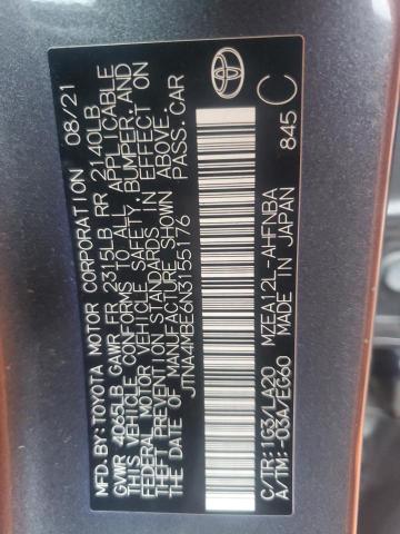2022 TOYOTA COROLLA XS JTNA4MBE6N3155176