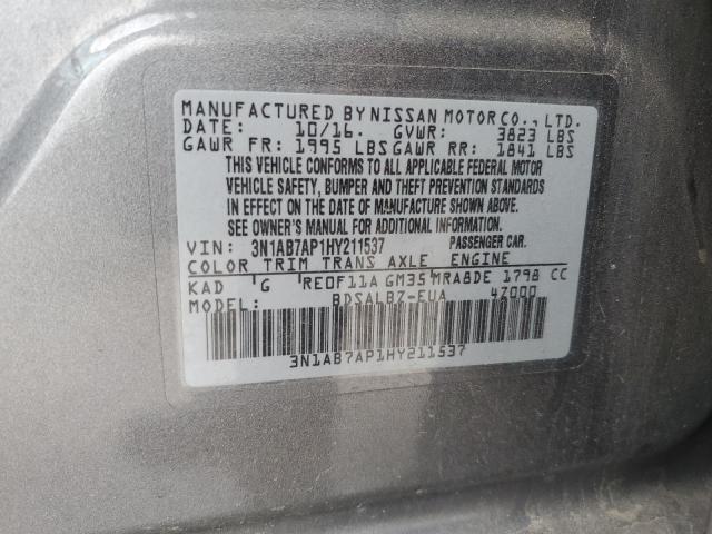 2017 NISSAN SENTRA S - 3N1AB7AP1HY211537