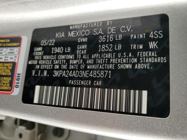 2022 KIA RIO LX - 3KPA24AD3NE485871