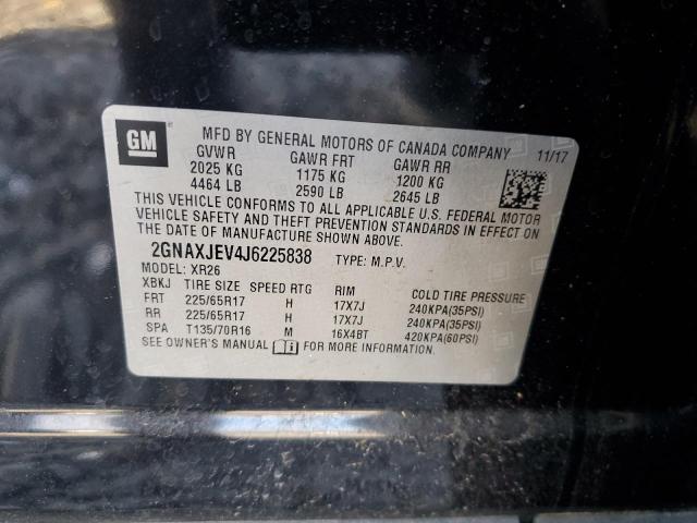 2018 CHEVROLET EQUINOX LT - 2GNAXJEV4J6225838
