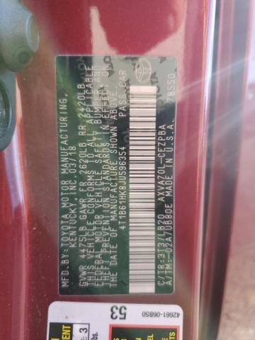 2018 TOYOTA CAMRY XSE - 4T1B61HK8JU596354