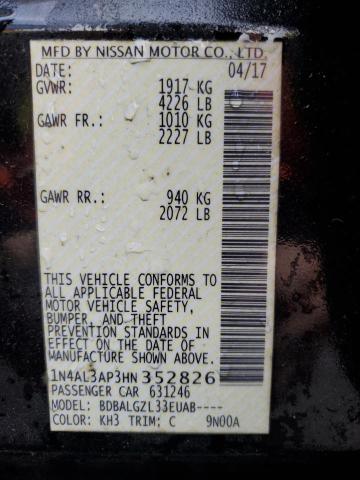 2017 NISSAN ALTIMA 2.5 - 1N4AL3AP3HN352826