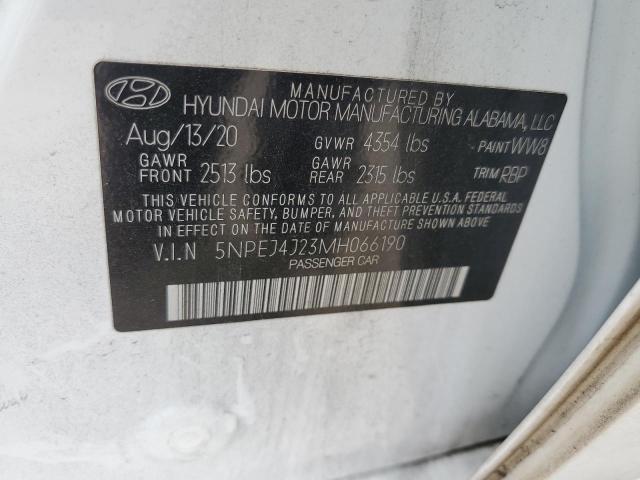 VIN 5NPEJ4J23MH066190 2021 HYUNDAI SONATA no.12