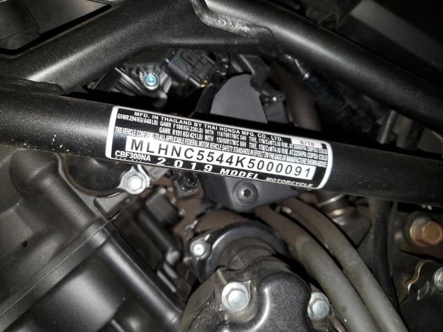 2019 HONDA CBF300 NA MLHNC5544K5000091