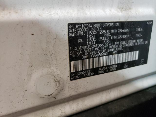 2019 TOYOTA RAV4 XLE - JTMP1RFV5KD507040