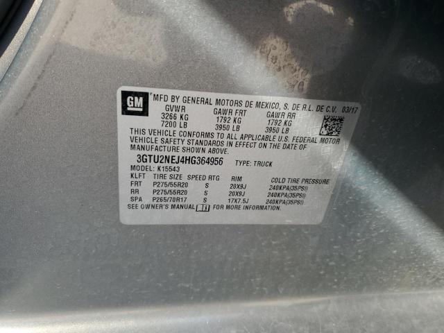 2017 GMC SIERRA K15 - 3GTU2NEJ4HG364956