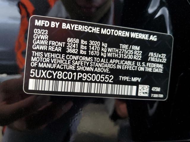 2023 BMW X6 M50I 5UXCY8C01P9S00552