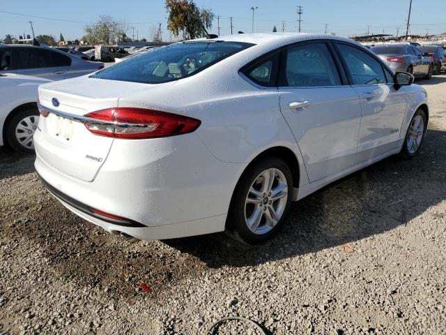 FORD FUSION S H 2018 white  hybrid engine 3FA6P0UU3JR225541 photo #4