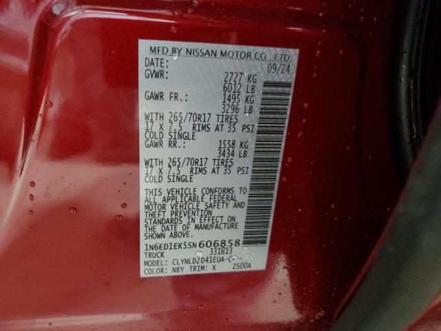 2025 NISSAN FRONTIER S - 1N6ED1EK5SN606858