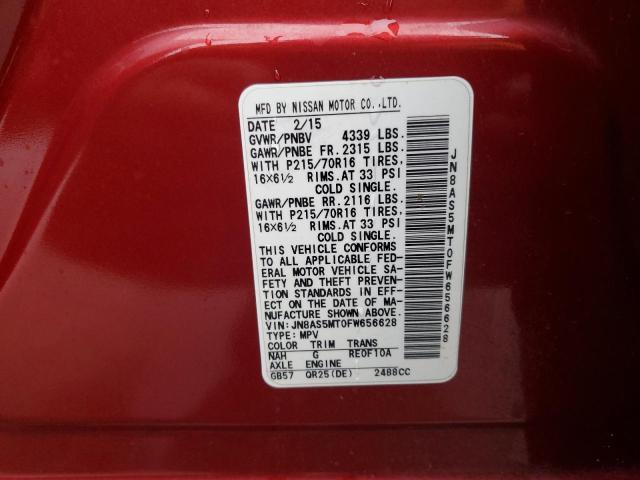 2015 NISSAN ROGUE SELE - JN8AS5MT0FW656628