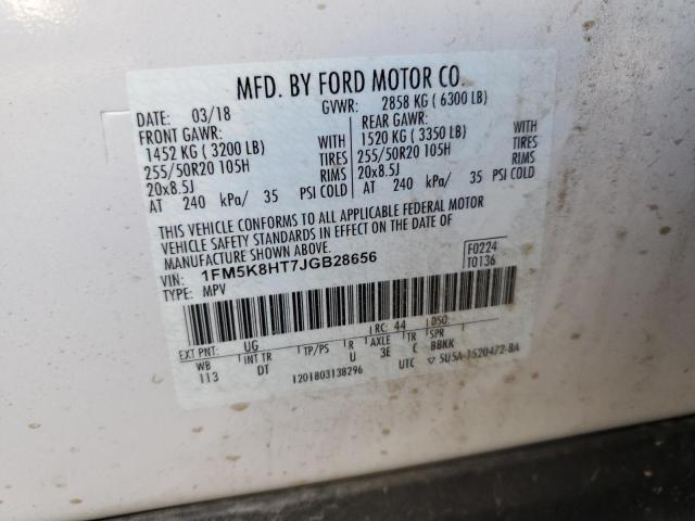 2018 FORD EXPLORER P - 1FM5K8HT7JGB28656
