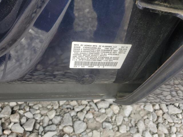 2015 HONDA PILOT EXL - 5FNYF4H51FB070867