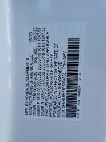 2023 HONDA ODYSSEY SP 5FNRL6H71PB064806