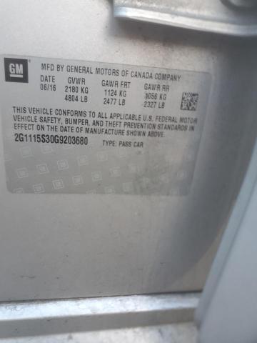 2016 CHEVROLET IMPALA LT - 2G1115S30G9203680