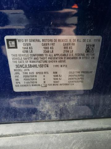 2017 CHEVROLET TRAX 1LT - 3GNCJLSB4HL168174