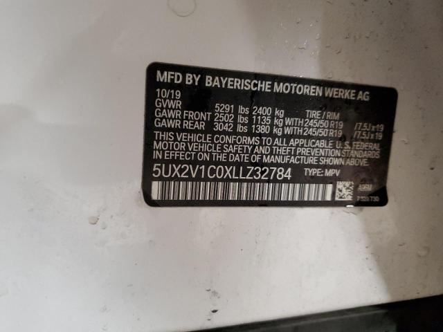 2020 BMW X4 XDRIVE3 5UX2V1C0XLLZ32784