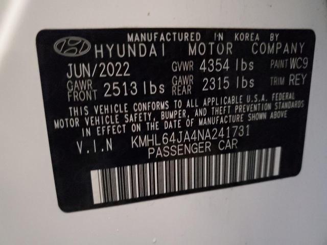 VIN KMHL64JA4NA241731 2022 HYUNDAI SONATA no.12