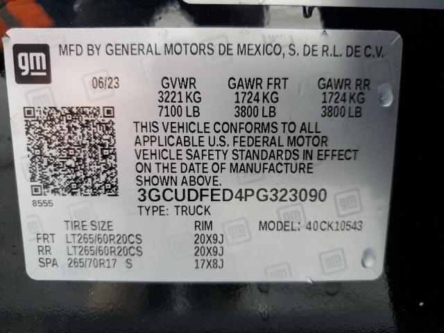 2023 CHEVROLET SILVERADO - 3GCUDFED4PG323090