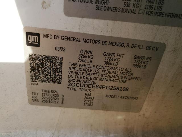 2023 CHEVROLET SILVERADO - 3GCUDEE84PG258108