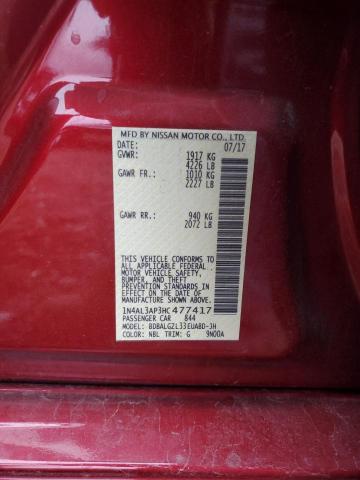 2017 NISSAN ALTIMA 2.5 - 1N4AL3AP3HC477417